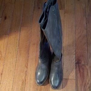 Chic Gray Heeled Boots for Women